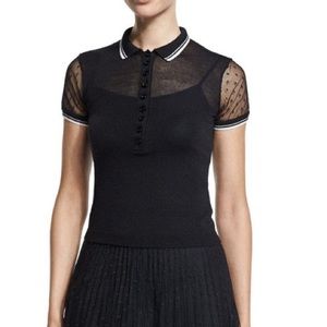 Red Valentino cashmere knit polo xs